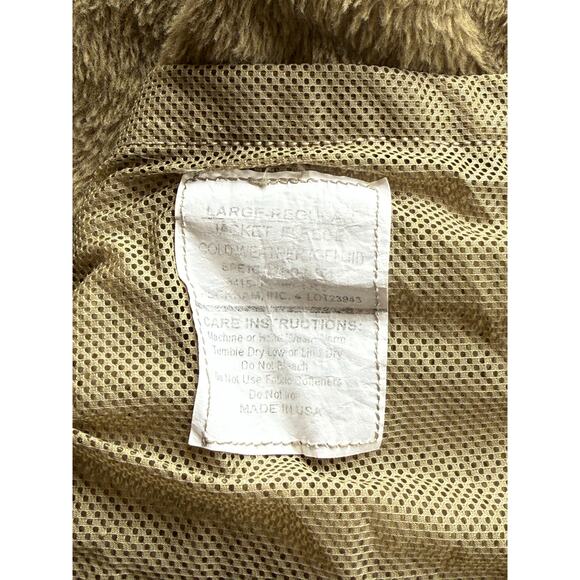 U.S. Army Beige/Tan Cold Weather Jacket Fleece Gen3 Polartec Made in USA - Picture 3 of 8